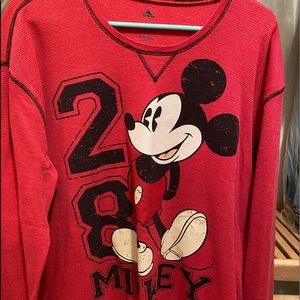 Disney Red Flannel Mickey Long Sleeve Women’s Spirit Jersey